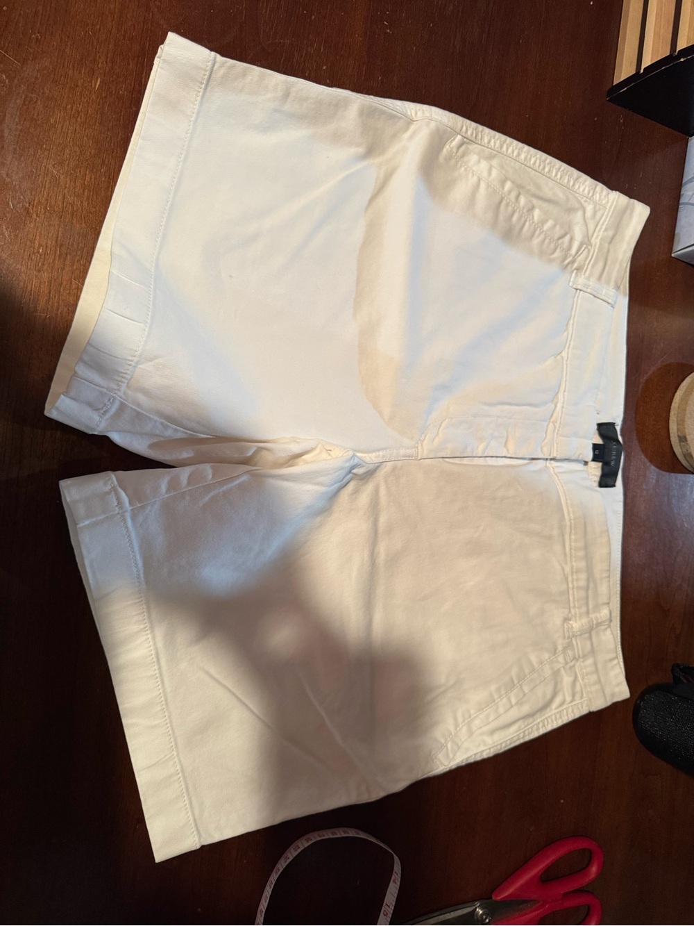 J. Crew White Cotton Bermuda Shorts